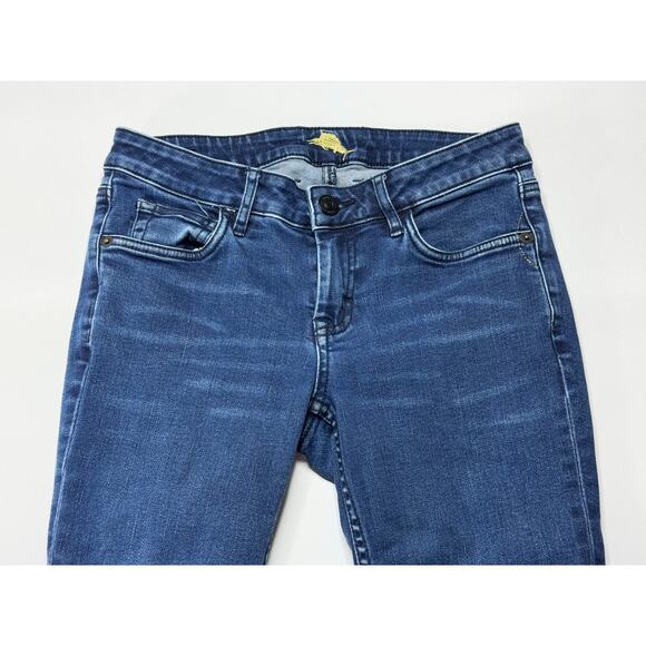 Tommy Bahama Denim Women's Dark Wash Modern Bootcut Blue Jeans - Size 27x26 - Picture 3 of 9